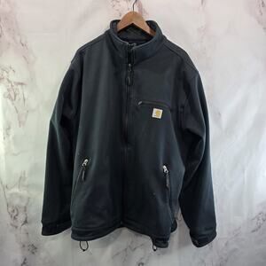 Carhartt Jacket Mens XL Black Wind Stopper Gore Softshell Full Zip Stretch Coat